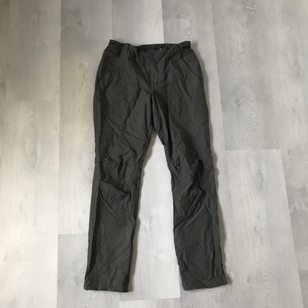 REI GREEN PANTS STRAIGHT LEG OUTDOOR HIKING CAMPING WOMENS 10